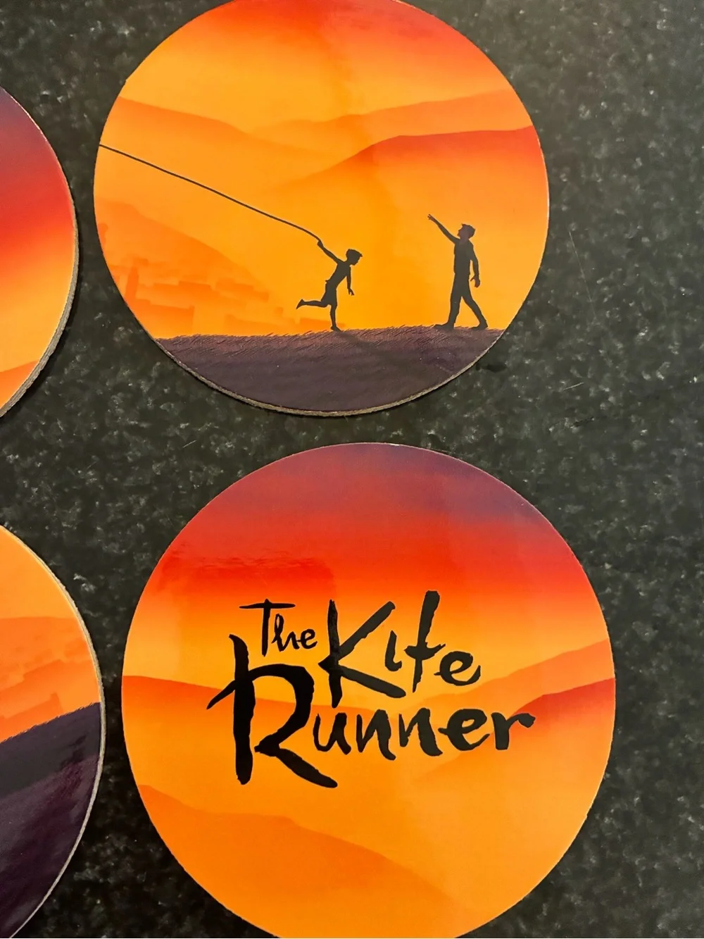 The Kite Runner Broadway Play Rare Coaster Set x4 - Promotional Cast Gift
